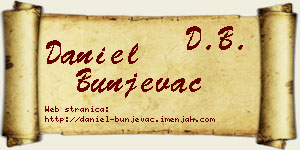 Daniel Bunjevac vizit kartica